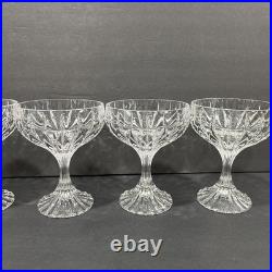 Mikasa Park Lane Crystal Coupe Champagne Sherbet Glasses Set of 5