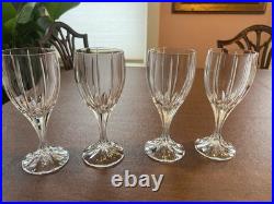 Mikasa Park Lane Vertical Cut Clear Crystal Wine Glasses Set of 4 Mikasa Park Lane Vertical Cut Clear Crystal Wine Glasses Set of 4