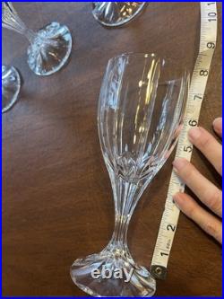 Mikasa Park Lane Vertical Cut Clear Crystal Wine Glasses Set of 4 Mikasa Park Lane Vertical Cut Clear Crystal Wine Glasses Set of 4