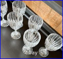 Mikasa Park Lane Wine Glasses Crystal 6- 7/8 Set of 6 Mint Condition