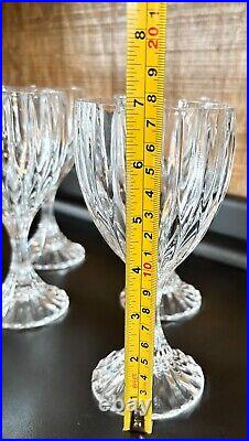 Mikasa Park Lane Wine Glasses Crystal 6- 7/8 Set of 6 Mint Condition