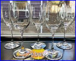 Mikasa Stephanie Wine Glass Ribbed Optic 7 1/8 Discontinued Crystal Set Of 8