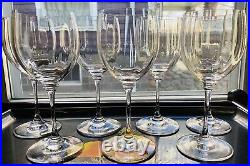 Mikasa Stephanie Wine Glass Ribbed Optic 7 1/8 Discontinued Crystal Set Of 8