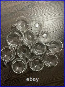 Moderno Hand Blown Glassware Crisa 15Qt 14 Pieces Set Round Ladle Box Punch Bowl