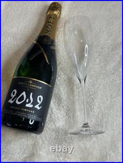 Moët & Chandon Grand Vintage Riedel Crystal Glass Champagne Flutes Set Of 6 NEW