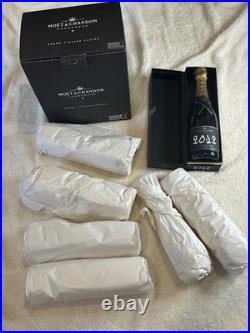 Moët & Chandon Grand Vintage Riedel Crystal Glass Champagne Flutes Set Of 6 NEW