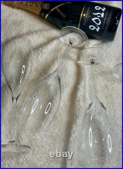 Moët & Chandon Grand Vintage Riedel Crystal Glass Champagne Flutes Set Of 6 NEW