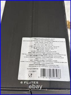 Moët & Chandon Grand Vintage Riedel Crystal Glass Champagne Flutes Set Of 6 NEW