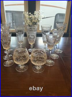Montrose Mikasa Crystal Drinks are Set 12 Pc Goblets Glasses Elegant Vintage