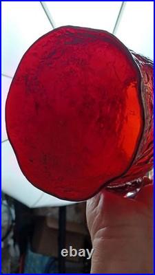 Morgantown Crinkle Glass West Virginia Ruby Lot Morgantown Crinkle Glass West Virginia Ruby Lot