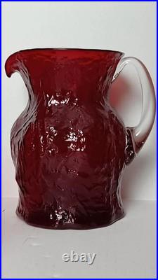 Morgantown Crinkle Glass West Virginia Ruby Lot Morgantown Crinkle Glass West Virginia Ruby Lot