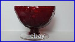 Morgantown Crinkle Glass West Virginia Ruby Lot Morgantown Crinkle Glass West Virginia Ruby Lot