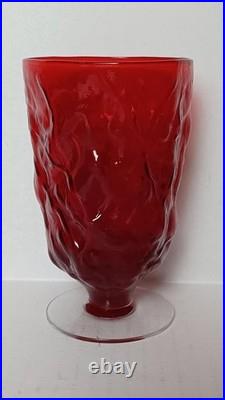 Morgantown Crinkle Glass West Virginia Ruby Lot Morgantown Crinkle Glass West Virginia Ruby Lot