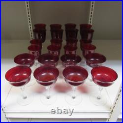 Morgantown Crystal BRILLIANT RUBY Service for Eight 24pc Set