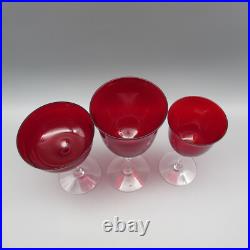 Morgantown Crystal BRILLIANT RUBY Service for Eight 24pc Set
