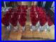 Morgantown Glass Ruby Red Golf Ball Stemware Collection 35 Pieces