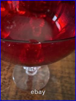 Morgantown Glass Ruby Red Golf Ball Stemware Collection 35 Pieces