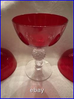 Morgantown Glass Ruby Red Golf Ball Stemware Collection 35 Pieces