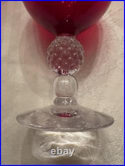 Morgantown Glass Ruby Red Golf Ball Stemware Collection 35 Pieces
