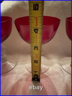 Morgantown Glass Ruby Red Golf Ball Stemware Collection 35 Pieces