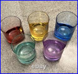 Moser Whiskey Double Old Fashioned Crystal Glasses Set Of 5