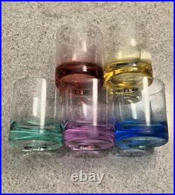 Moser Whiskey Double Old Fashioned Crystal Glasses Set Of 5