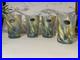 Murano Glass Drinking Tumbler Multicolor Handmade Millefiori Set/4 Italy Made