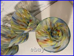 Murano Glass Drinking Tumbler Multicolor Handmade Millefiori Set/4 Italy Made Murano Glass Drinking Tumbler Multicolor Handmade Millefiori Set/4 Italy Made
