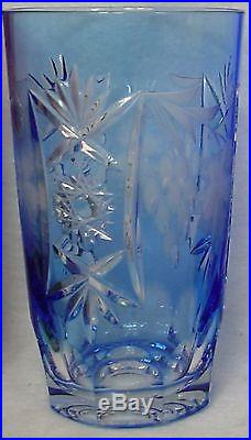 NACHTMANN crystal TRAUBE pattern HIGHBALL GLASS 5-1/8 set of EIGHT colors