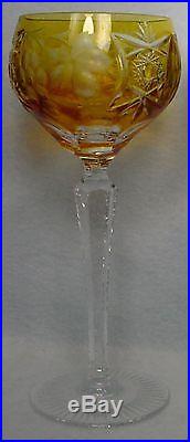NACHTMANN crystal TRAUBE pattern TALL HOCK WINE GLASS 8 set of FIVE
