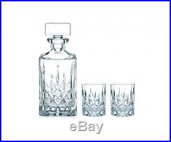NEW NACHTMANN NOBLESSE WHISKEY 3 pc SET PIECE LEAD FREE CRYSTAL GLASS GLASSWARE