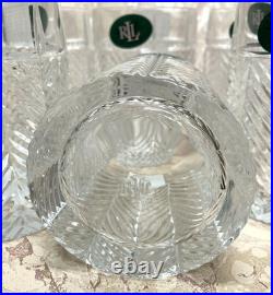 NEW! Ralph Lauren Crystal HERRINGBONE DOUBLE OLD FASHIONED GLASSES Set of 6