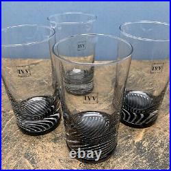 NEW Set 4 Selezione IVV Italian Crystal Blown Glass Whiskey Highball Tumblers 5