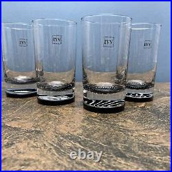 NEW Set 4 Selezione IVV Italian Crystal Blown Glass Whiskey Highball Tumblers 5