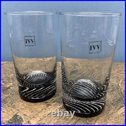 NEW Set 4 Selezione IVV Italian Crystal Blown Glass Whiskey Highball Tumblers 5