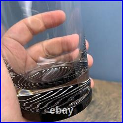 NEW Set 4 Selezione IVV Italian Crystal Blown Glass Whiskey Highball Tumblers 5