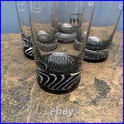 NEW Set 4 Selezione IVV Italian Crystal Blown Glass Whiskey Highball Tumblers 5