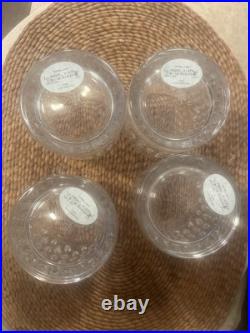 NEW Set Of 4 Ralph Lauren Crystal ASTON Double Old Fashioned Whiskey Glasses NEW Set Of 4 Ralph Lauren Crystal ASTON Double Old Fashioned Whiskey Glasses