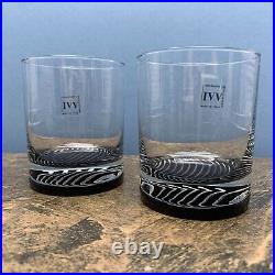 NEW Set of 2 Selezione IVV Italian Crystal Whiskey Old Fashioned Rocks Glasses