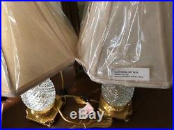 NEW! Set of 2 Vintage Waterford Crystal 22 Bedside Table Lamp Shade # 931710