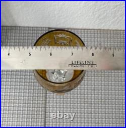 NEW Set of 4 Hand Cut 24% Lead Crystal Multicolored 8 H Wine Glasses