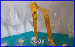 NEW Set of 7 Miller Rogaska Crystal Memoir Goblet Glass 9.25 Clear Cut