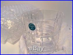 NEW! Tiffany & Co Double Old-fashioned Glass 10 Oz Plaid MADE IN ITALY Set of 10