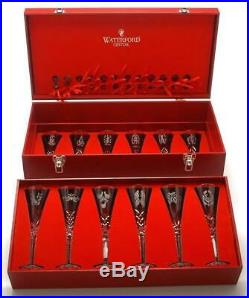 NEW Waterford Crystal 12 DAYS OF CHRISTMAS FLUTE (2005-10) Box Set of 12