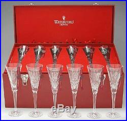 NEW Waterford Crystal 12 DAYS OF CHRISTMAS FLUTE (2005-10) Box Set of 12