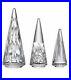 NEW Waterford Crystal CHRISTMAS TREES (Set of 3) Figurines Sculptures NEW IN BOX