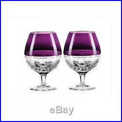 NEW Waterford Crystal ELYSIAN AMETHYST Set of TWO (2) BRANDY Glasses