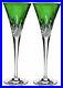 NEW Waterford Crystal EMERALD GREEN Lismore Pops Champagne FLUTES Set of 2 NIB