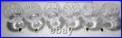 NEW Waterford Crystal PATTERNS OF THE SEA Set of 6 Balloon Wine Hocks 7NIB