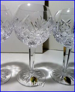 NEW Waterford Crystal PATTERNS OF THE SEA Set of 6 Balloon Wine Hocks 7NIB